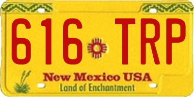 NM license plate 616TRP