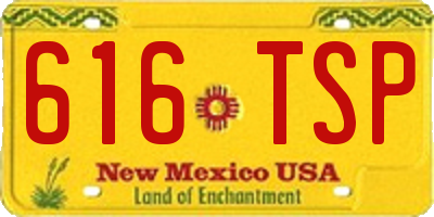 NM license plate 616TSP