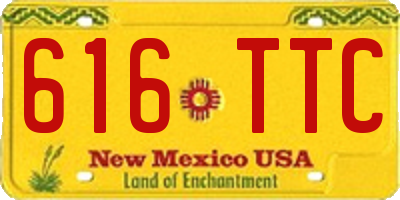 NM license plate 616TTC