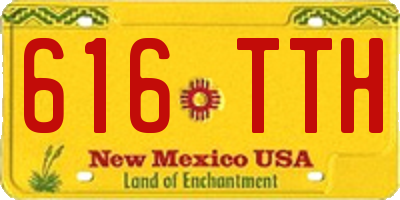 NM license plate 616TTH