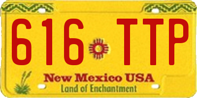 NM license plate 616TTP
