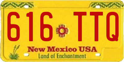 NM license plate 616TTQ