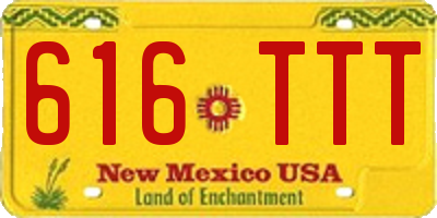 NM license plate 616TTT