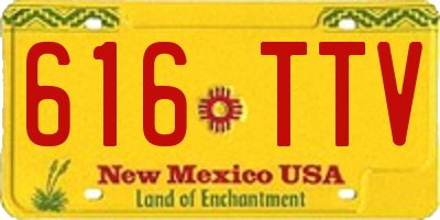 NM license plate 616TTV