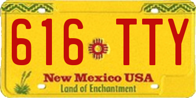 NM license plate 616TTY