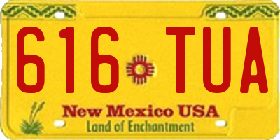 NM license plate 616TUA