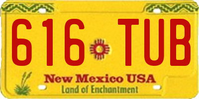 NM license plate 616TUB