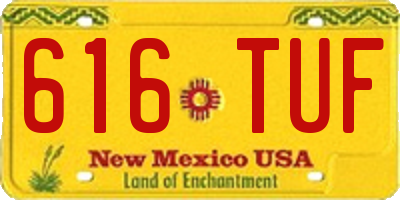 NM license plate 616TUF