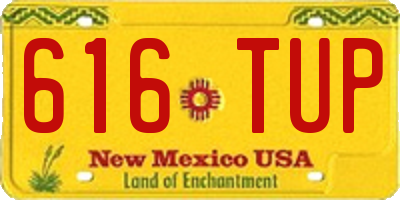 NM license plate 616TUP