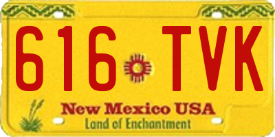 NM license plate 616TVK