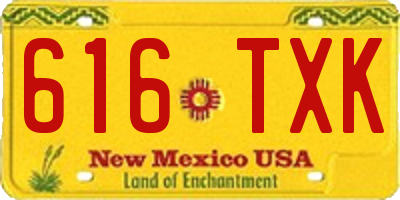 NM license plate 616TXK