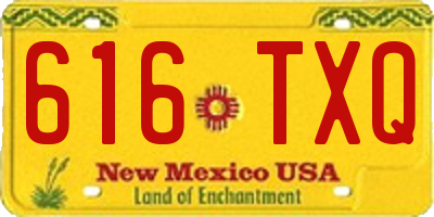 NM license plate 616TXQ