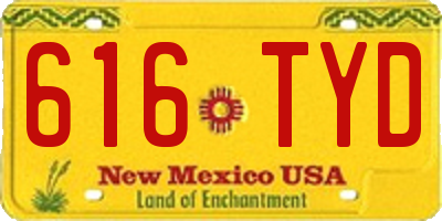 NM license plate 616TYD