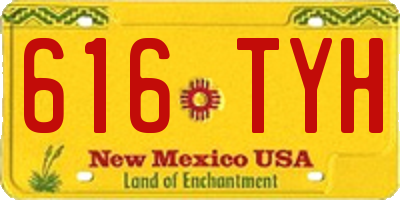 NM license plate 616TYH