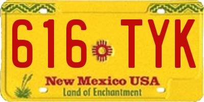 NM license plate 616TYK