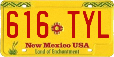 NM license plate 616TYL