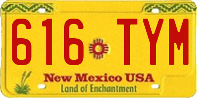 NM license plate 616TYM