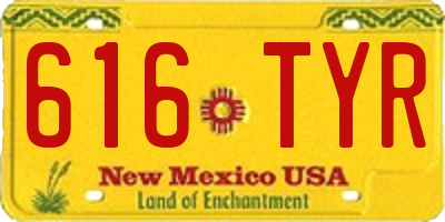 NM license plate 616TYR