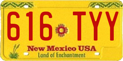 NM license plate 616TYY