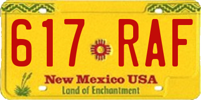 NM license plate 617RAF