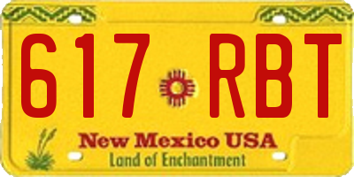 NM license plate 617RBT