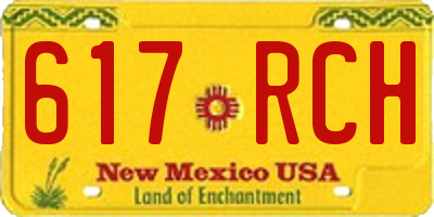 NM license plate 617RCH