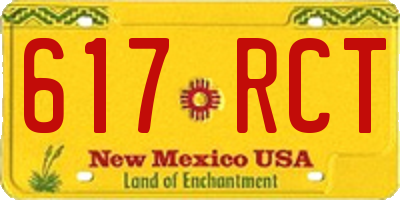 NM license plate 617RCT