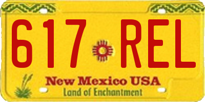 NM license plate 617REL