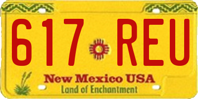 NM license plate 617REU