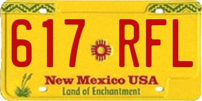 NM license plate 617RFL