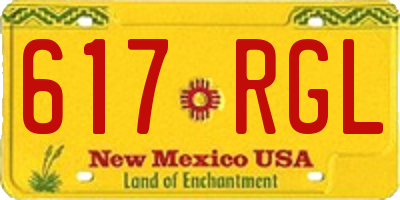 NM license plate 617RGL
