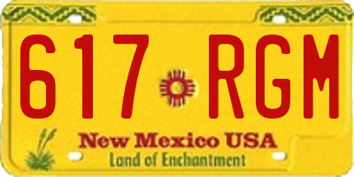 NM license plate 617RGM