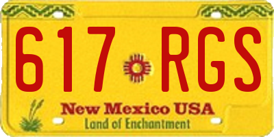 NM license plate 617RGS