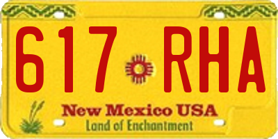 NM license plate 617RHA