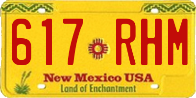 NM license plate 617RHM