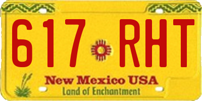 NM license plate 617RHT