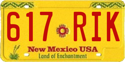 NM license plate 617RIK