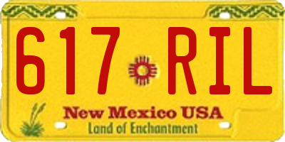 NM license plate 617RIL