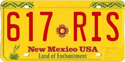 NM license plate 617RIS