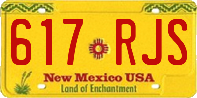 NM license plate 617RJS