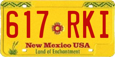 NM license plate 617RKI