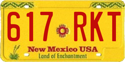 NM license plate 617RKT