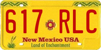 NM license plate 617RLC