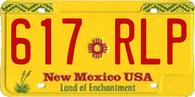 NM license plate 617RLP