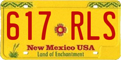 NM license plate 617RLS