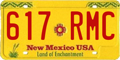 NM license plate 617RMC