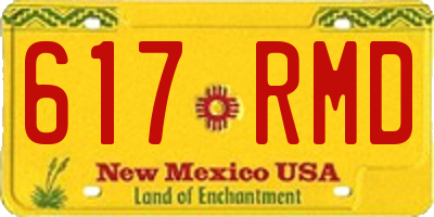 NM license plate 617RMD