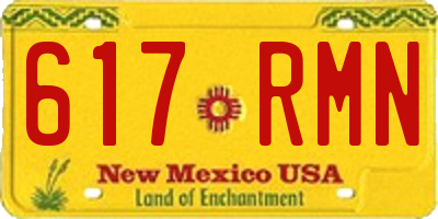 NM license plate 617RMN