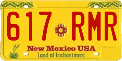 NM license plate 617RMR