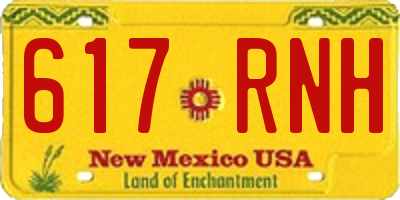 NM license plate 617RNH